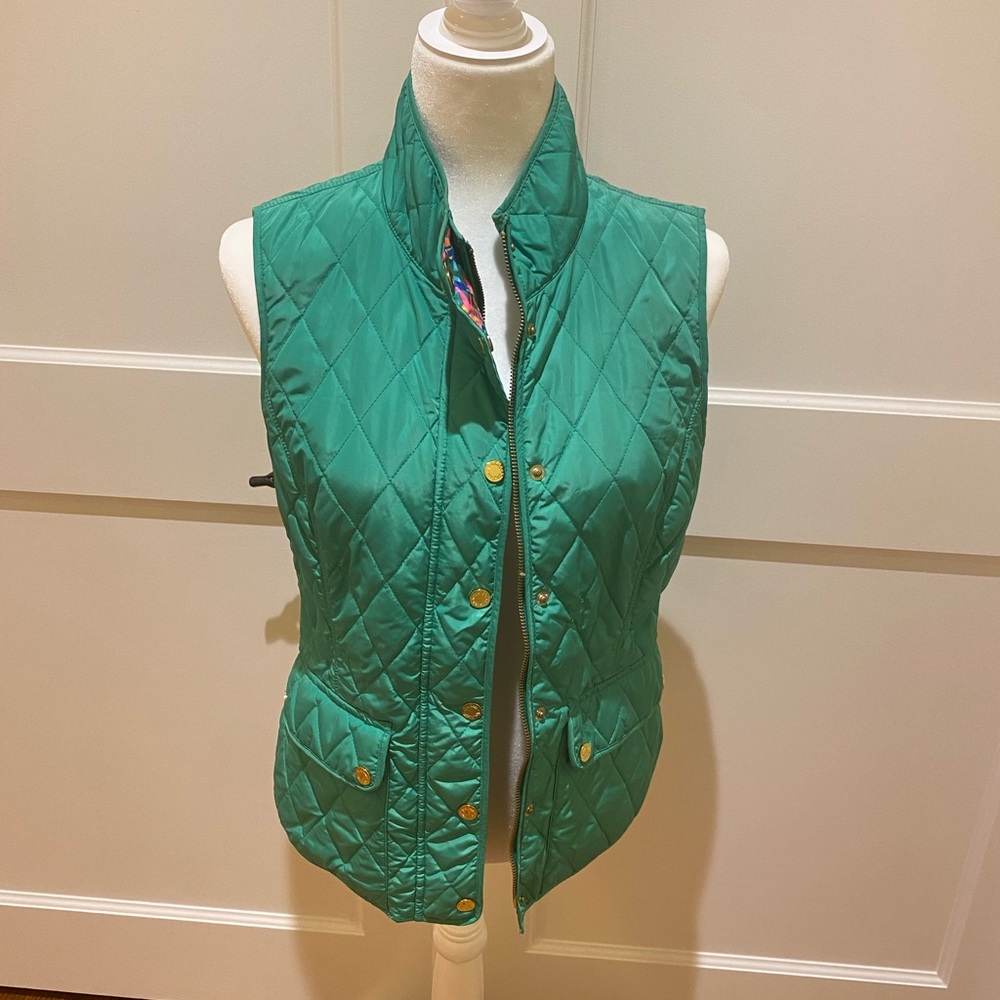 Lily Pulitzer. Great reversible vest in time for fall!